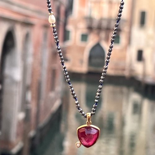 Open Heart Beaded Necklace