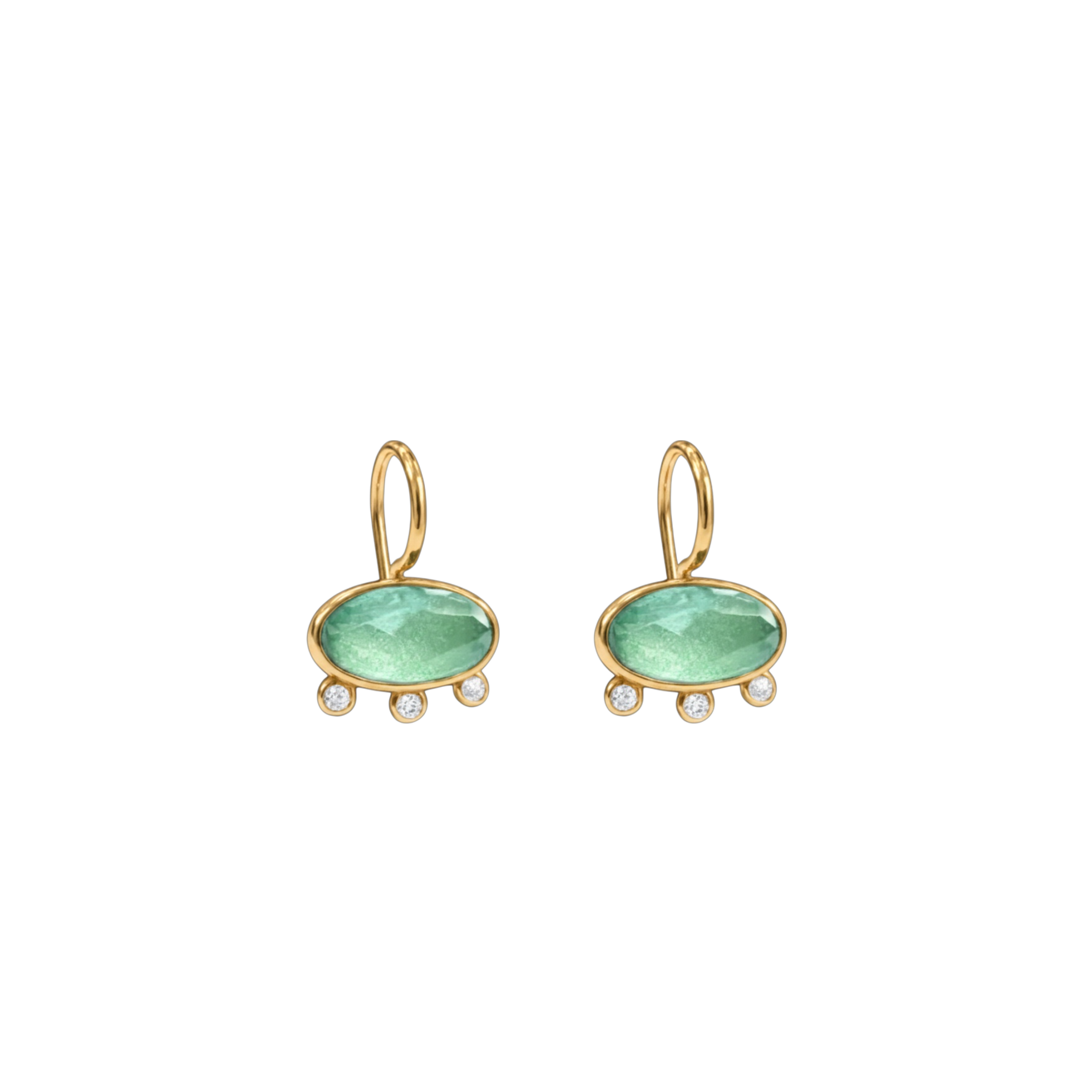 Chloe Drop Earrings (gold) - Image 2